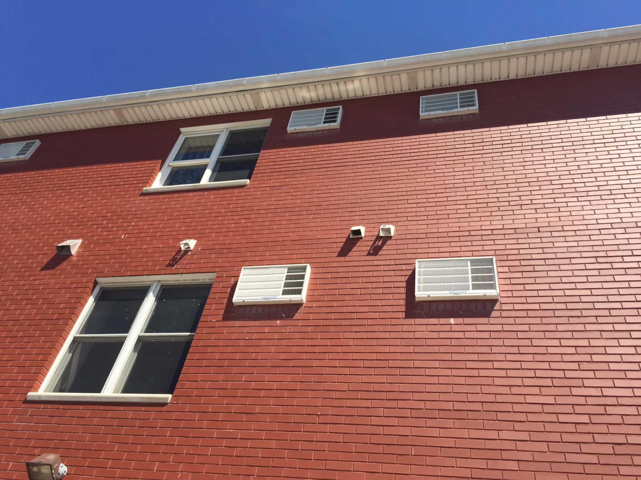 Before and After: Outside view of installation